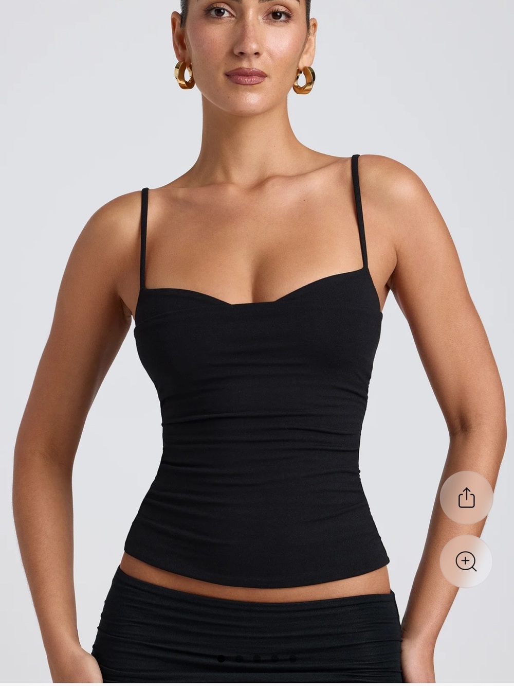 Oh Polly Black Slim Spaghetti Strap Tank